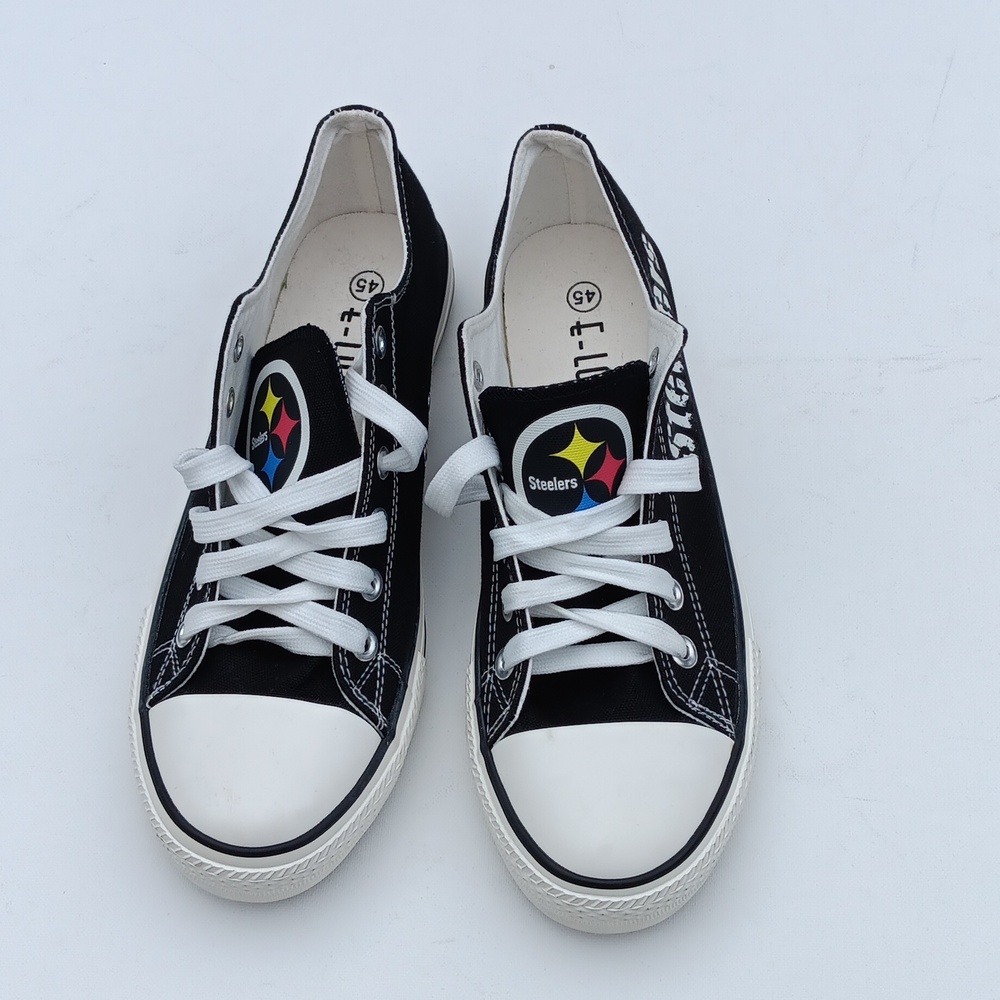 PITTSBURGH Steelers Low Top Black and White  Sneakers - 45